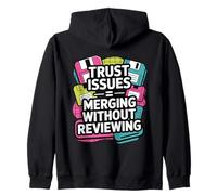 Merging Without Reviewing Is A Trust Issue - Code Zip Hoodie