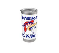 Meri CAW! Bald Eagle Red White Blue Stainless Steel Insulated Tumbler