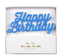Meri Meri Blue Happy Birthday Candle (Pack of 1)