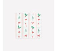 Meri Meri Christmas Paper Napkins (Pack of 16), Square Christmas Napkins Disposable, Thick & Absorbent 3-Ply Paper, Wavy Border