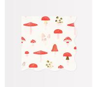 Meri Meri Christmas Paper Napkins (Pack of 16), Square Christmas Napkins Disposable, Thick & Absorbent 3-Ply Paper, Wavy Border