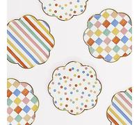 Meri Meri Colourful Pattern Side Plates (Pack of 8)