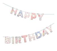 Meri Meri English Garden Birthday Garland (1.8m with Excess Cord - Pack of 1)
