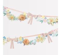 Meri Meri Flower & Bow Garland (4m with excess cord - Pack of 1)