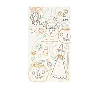 Meri Meri Halloween Color-in Activity Tablecloth (Pack of 1), 50" x 94" Disposable Halloween Tablecloth, Coloring Fun, for Ages 3+