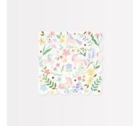 Meri Meri Meadow Unicorns Napkins (Pack of 16), Disposable Paper Unicorn Party Napkins, Shiny Gold Foil Details, Brithday Party and Princess Party