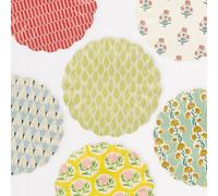 Meri Meri Molly Mahon Plates, Pack of 6 Bohemian Plates, Made of Recycled Plastic & Dishwasher Safe, Available in 2 Sizes - Perfect for Parties or to Brighten Everyday Meals