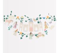 Meri Meri Princess Party Garland (Pack of 1). Garland length is 1.3m. Measures 3m including excess cord.