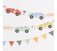 Meri Meri Race Cars Garland (3m with Excess Cord - Pack of 1)