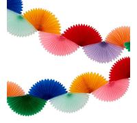 Meri Meri Rainbow Honeycomb Fan Garland (2.7m with Excess Cord - Pack of 1)