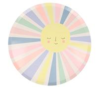 Meri Meri Rainbow Sun Dinner Plates (Pack of 12)
