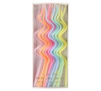 Meri Meri Swirly Tall Cake Candles (Pack of 20), 5" Tall Unscented Candles