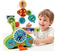 Meribbit Gear Toys for 3 4 5 Year Olds, STEM Learning Toy, Multiple Assembly Methods Educational Toys, Promotes Manual Dexterity, Color Recognition, Creative Gear Building Blocks