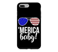 'Merica Baby! Sunglasses Patriotic Humor Proud America Case for iPhone 7 Plus/8 Plus