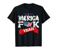 Merica FCK Yeah - 4th of July USA Funny T-Shirt
