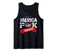 Merica FCK Yeah - 4th of July USA Funny Tank Top