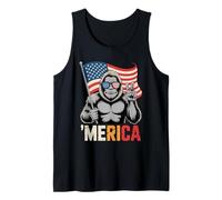'Merica Patriotic Gorilla Return to Monke Meme Tank Top