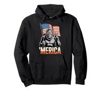 'Merica Patriotic Gorilla Return To Monkey Meme Pullover Hoodie