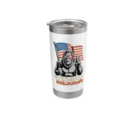 'Merica Patriotic Gorilla Return to Monkey Meme Stainless Steel Insulated Tumbler