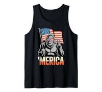 'Merica Patriotic Gorilla Return to Monkey Meme Tank Top