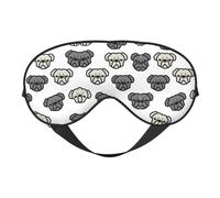Merican Dog Head Print Soft Eye Mask/Sleep Eye Mask/Blackout Eye Mask, Suitable for Travel/Office/Yoga/Nap