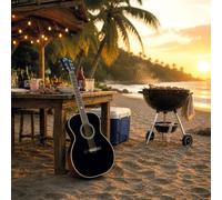Mérida Castellan Electro Acoustic Guitar Grand Auditorium, Mahogany | Solid mahogany back and sides with an MR5 pickup system, supplied with a deluxe gig bag for stage and studio use.