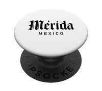 Merida Mexico Retro Yucatan Travel Art Cathedral Mexican PopSockets Adhesive PopGrip