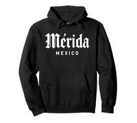 Merida Mexico Retro Yucatan Travel Art Cathedral Mexican Pullover Hoodie