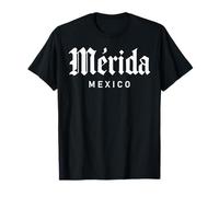 Merida Mexico Retro Yucatan Travel Art Cathedral Mexican T-Shirt