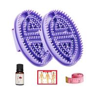 Meridian Brush - 15x10cm | Ergonomic Meridian Pressure Brush With Oil Chart Ruler | Whole Body Relaxation Massage Comb | Acupoints Therapyy Brushes | Essentiall Oil Massage Tool For Full Body Relaxati