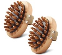 Meridian Brush Massage Body 2PCS Wood Massage Tool with Strap Gua Sha Body Massager for Cellulite Remover, Shaping, Muscle Pain Relief