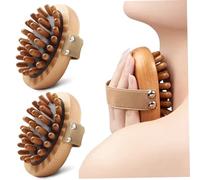 Meridian Brush Massage Body 2PCS Wood Massage Tools with Strap Gua Sha Body Massager for Cellulite Remover Shaping Muscle Pain Relief