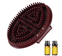Meridian Brush Massage Body, Massage Brush Hits Silicone, Beauty Salon Professional Custom Meridian Brushes Full Body Relaxation (Brown, 1Pc)