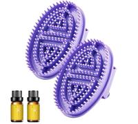 Meridian Brush Massage Body, Massage Brush Hits Silicone, Beauty Salon Professional Custom Meridian Brushes Full Body Relaxation (Purple, 2Pcs)