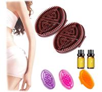 Meridian Brush Massage Br ush,Handheld Merid ian Brus h for Body Mass Age,M eridian B Rush Body Mas sage,Aids in Total bo dy Relaxation and Blood Circulation (Coffee Color)