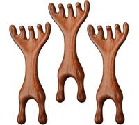 Meridian Comb, Therapy Comb, Golden Sandalwood Massage Claws, Guas Sha Tools for Head Face Eye Nose Jaw and Neck, Massager Brush Meridians