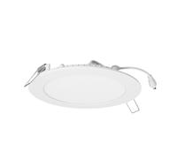 Meridian LED Slim Recessed Spotlight Flat Panel Ceiling Downlight Round IP20 Rated of Indoor use: Offices, Hotels, Hospitals, supermarkets, Buildings (6W - Cool White - 125mm, Pack 10)
