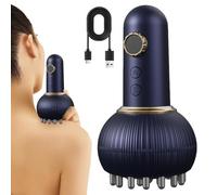 Meridian Massage Brush - Electric Cordless Body Massager for Neck, Shoulder, Back & Belly | Gua Sha Tool with Heat & Lympĥ draináge for Cellulite & Muscle Relaxation