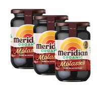 Meridian Organic Blackstrap Molasses 600g - Unsulphured, Mineral-Rich Cane Syrup, High in Iron, Calcium & Magnesium, Vegan & Natural Sweetener | from SuperfoodUK (Pack of 3)