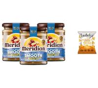 Meridian Peanut Butter Smooth 280g + Indulge Snack - 100% Roasted Peanuts, No Palm Oil, No Added Sugar or Salt, Vegan & Gluten Free - (Pack of 3) from SuperfoodUK