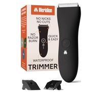 MERIDIAN The Trimmer Original - Body Hair Trimmer for Men, Electric Shaver for Pubic Hair, Chest, Legs & Bikini, Waterproof & Rechargeable, Onyx