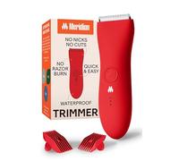 MERIDIAN The Trimmer Original | Waterproof Electric Body Hair Trimmer for Men and Women | Shaver for Pubic, Bikini, Chest, Legs & Underarms | Rechargeable Groomer, 90-Min Battery Life | Lava