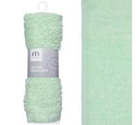 Meridiana 100% Cotton Facecloth - Mint Green - Soft Absorbent Wash Cloth for Daily Cleansing, Makeup Removal & Skincare