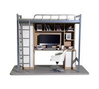 MERIGLARE 1/12 Scale Miniature University Dormitory Scence, Miniature Dollhouse Accessories Mini
