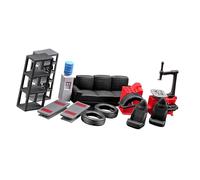 MERIGLARE 12 Pieces Simulating Car Maintenance Tool Model DIY Decoration Car Workshop Accessory