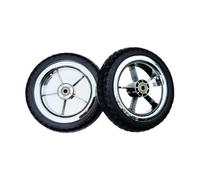 MERIGLARE 2 Pack Black Plastic Foam Wheel Flat-Free Solid Tire Puncture Proof Foam Tire Shopping Cart Wheels Replacement Wheel for Hand Truck, Trolleys, Children’s Tricycles, Buggies, 20cm