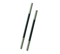MERIGLARE 2 Pieces Massage Roller Sticks Body Massage Sticks Stretching Flexible Rolling Steel Silicone NBR Suitable for Studio, Green