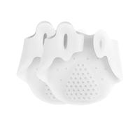 MERIGLARE 2X Body Feet Aligners Toe Separators Breathable 3 Holes Comfortable Correct Toe Spacers Toes Correctors for Men, White