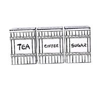 MERIGLARE 3-Piece Coffee/Tea/Sugar Shaker with Lid, Airtight, Portable, Practical, Multifunctional, Kitchen Decor, Style C