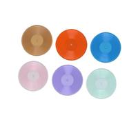 MERIGLARE 6 Pieces Miniature Vinyl Records Model Dollhouse Accessories Toy Prop PP Material Lightweight for Modern Scene Suitable for Home Decorati, with Brown